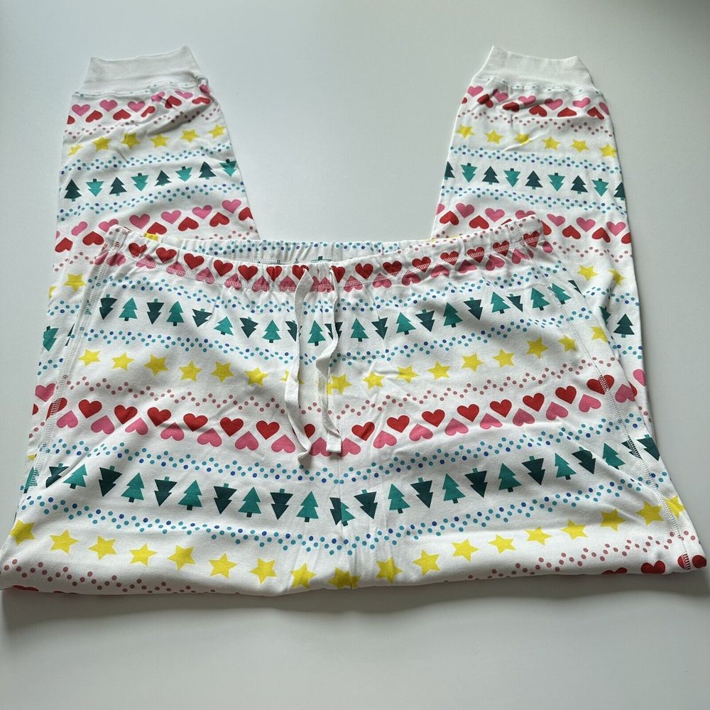 NWT Primary Grown-ups Organic PJ Pant in Fair Isle Print‎ Adult XXL India Made